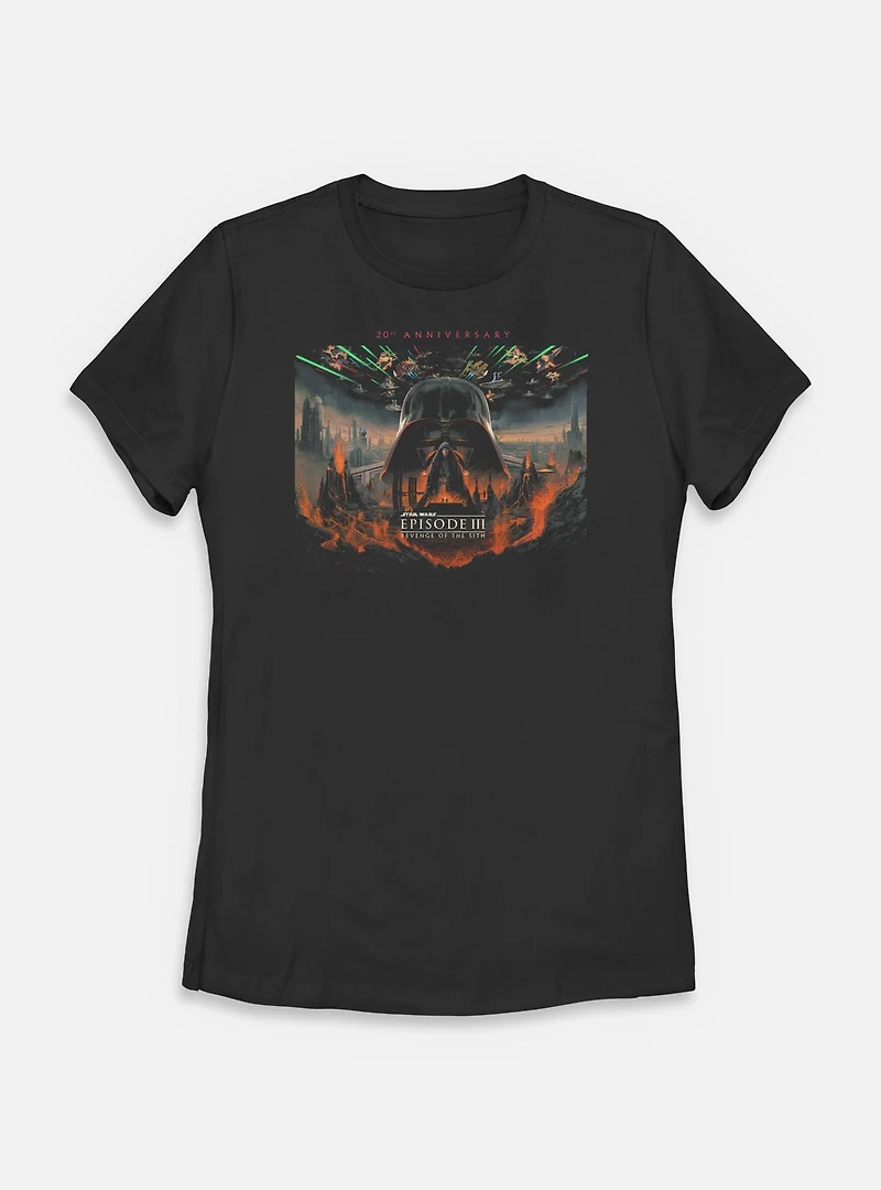Star Wars Episode III: Revenge Of The Sith 20th Anniversary Scenic Poster Womens T-Shirt