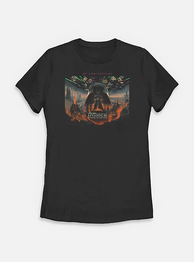 Star Wars Episode III: Revenge Of The Sith 20th Anniversary Scenic Poster Womens T-Shirt