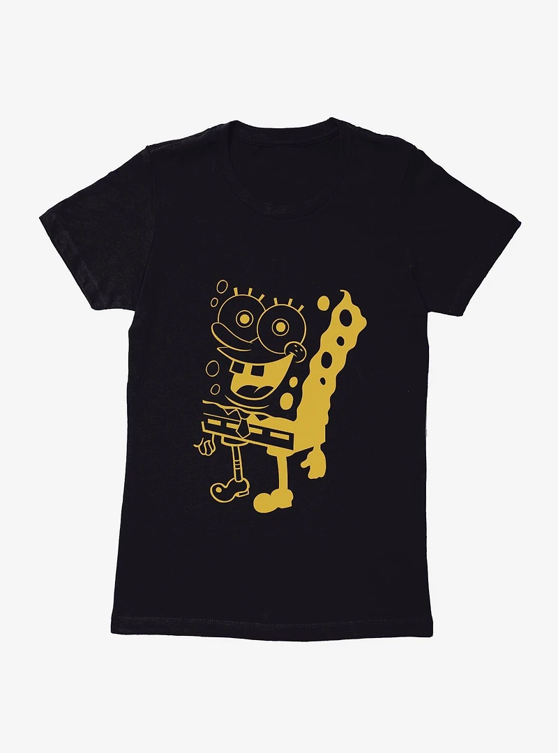 SpongeBob SquarePants Shadowed Outline Womens T-Shirt