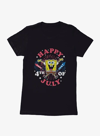 SpongeBob SquarePants Fourth Of July Fireworks Womens T-Shirt