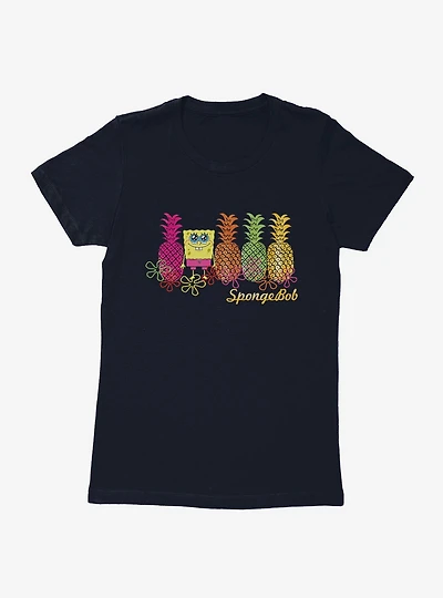 SpongeBob SquarePants Pineapple Lineup Womens T-Shirt