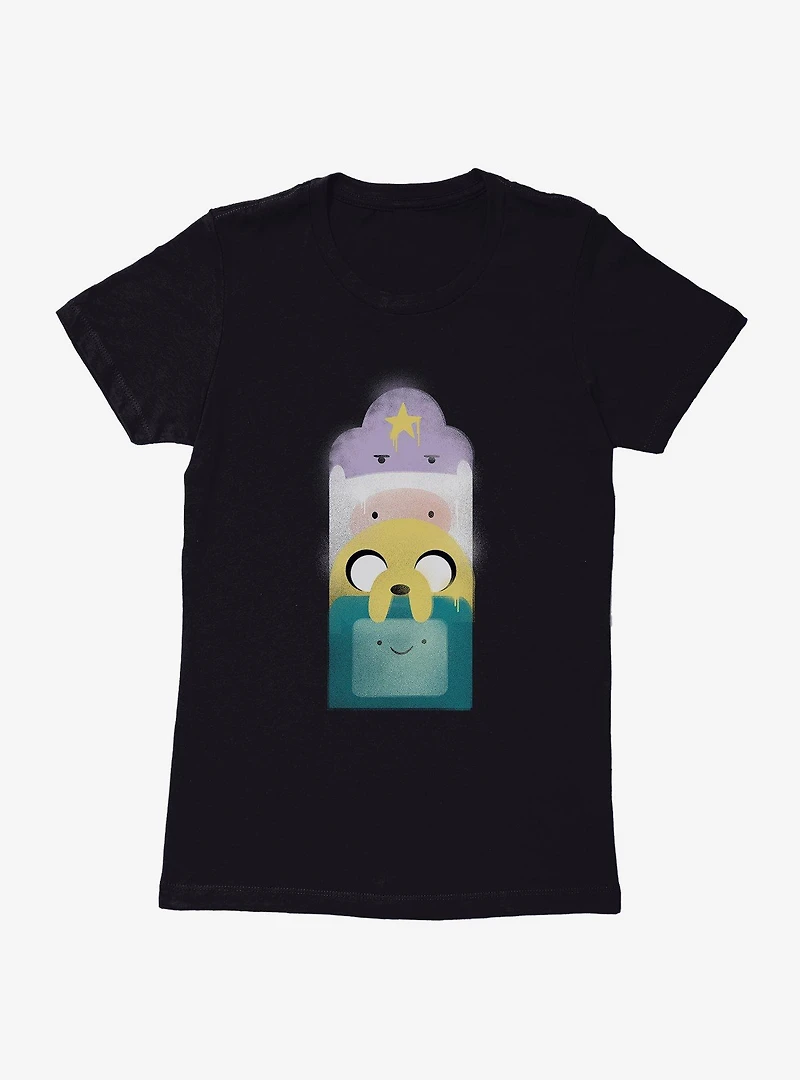 Adventure Time Characters Stack Womens T-Shirt
