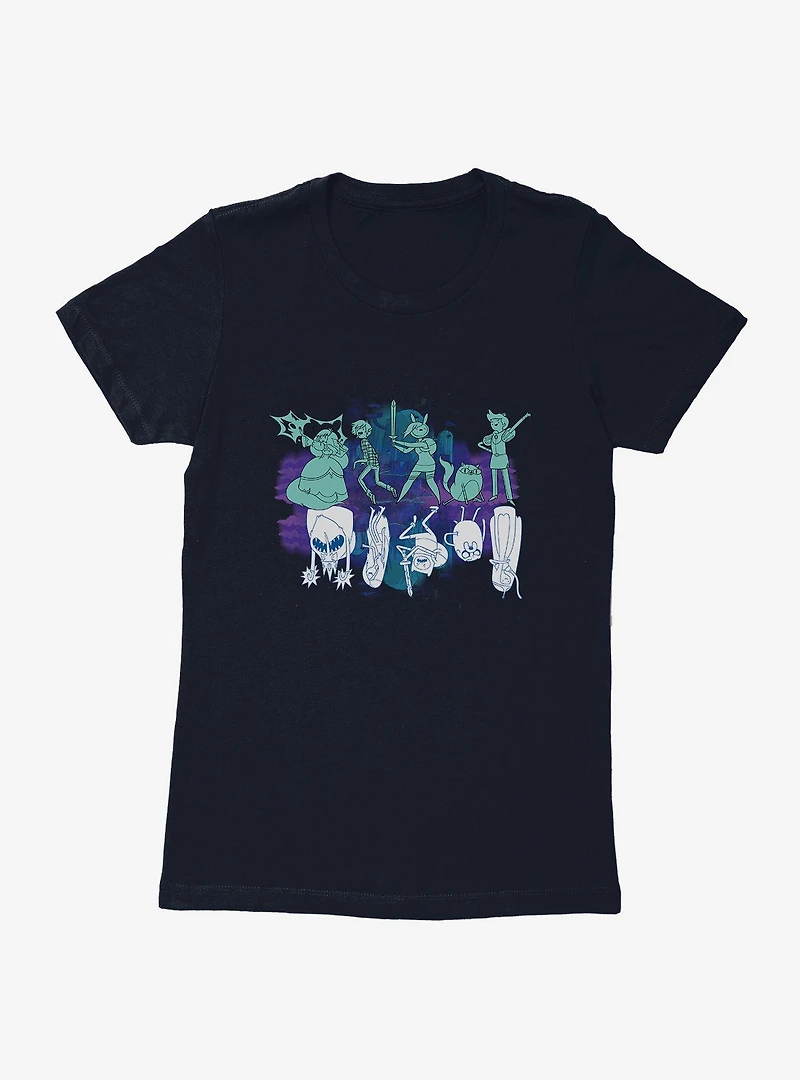 Adventure Time Upside Down Shadows Womens T-Shirt