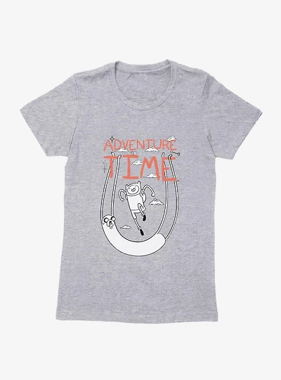 Adventure Time Finn And Jake Clouds Womens T-Shirt