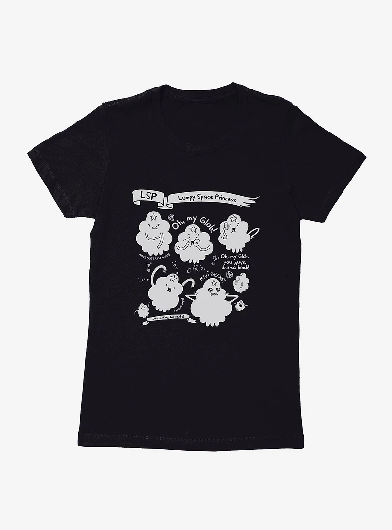 Adventure Time Space Princess Phrases Womens T-Shirt