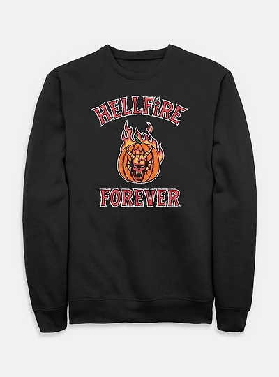 Stranger Things Hellfire Forever Pumpkin Sweatshirt