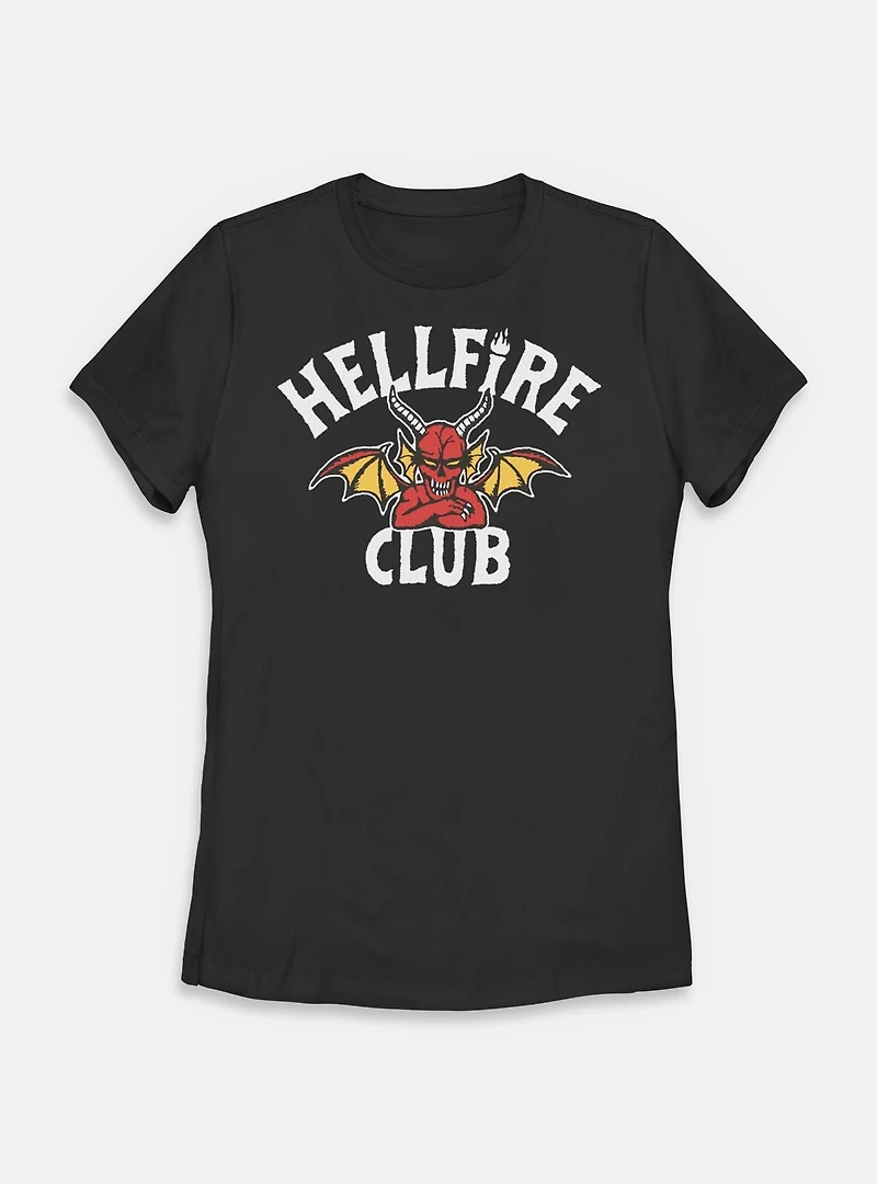 Stranger Things Devil Hellfire Club Logo Womens T-Shirt