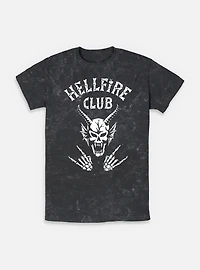 Stranger Things Hellfire Club Rocks Mineral Wash T-Shirt