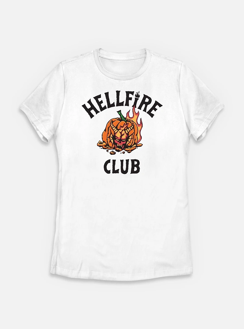Stranger Things Hellfire Club Pumpkin Womens T-Shirt