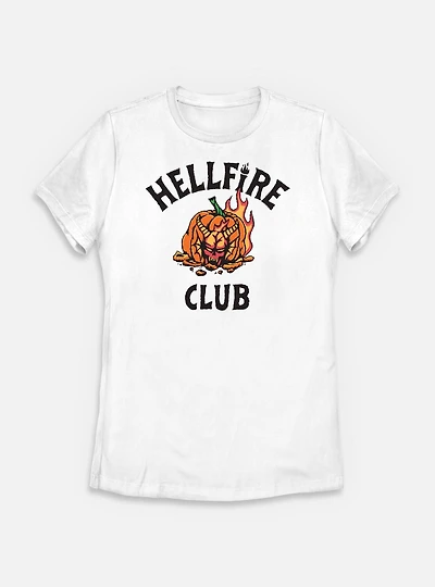 Stranger Things Hellfire Club Pumpkin Womens T-Shirt