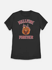 Stranger Things Hellfire Forever Pumpkin Womens T-Shirt