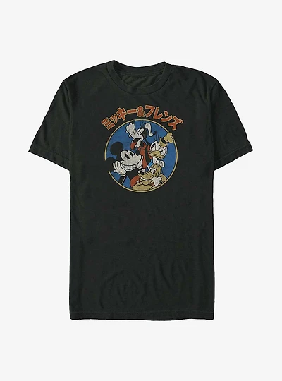 Disney Mickey Mouse & Friends Kanji Retro Big Tall T-Shirt