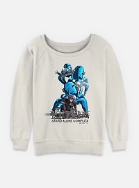Ghost the Shell Motoko With Tachikomas Womens Slouchy Sweatshirt