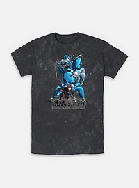 Ghost the Shell Motoko With Tachikomas Mineral Wash T-Shirt
