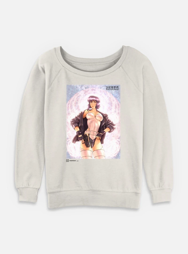 Ghost the Shell Motoko Shining Womens Slouchy Sweatshirt