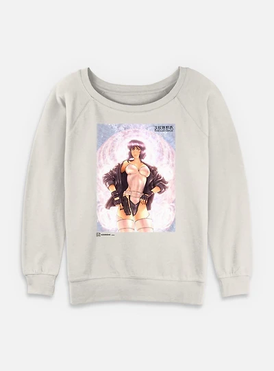 Ghost the Shell Motoko Shining Womens Slouchy Sweatshirt