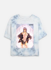 Ghost the Shell Motoko Shining Tie Dye Crop Womens T-Shirt
