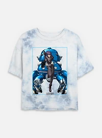 Ghost the Shell Motoko Guns Tachikomas Tie Dye Crop Womens T-Shirt