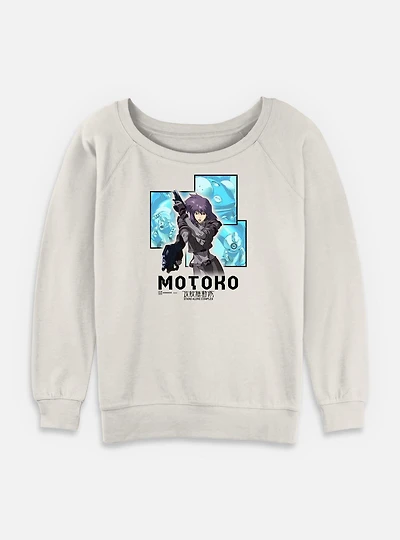 Ghost the Shell Box Layered Womens Slouchy Sweatshirt