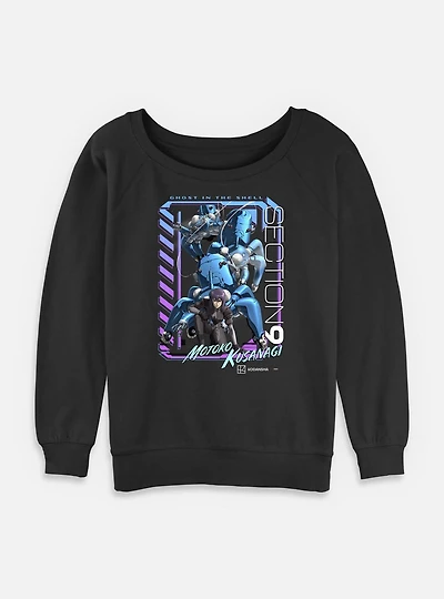 Ghost the Shell Digi Framed Womens Slouchy Sweatshirt