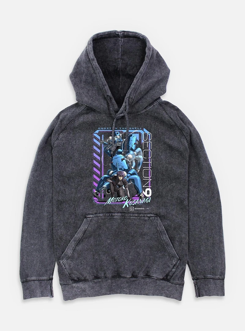 Ghost the Shell Digi Framed Mineral Wash Hoodie