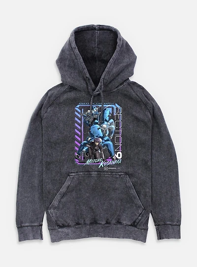 Ghost the Shell Digi Framed Mineral Wash Hoodie