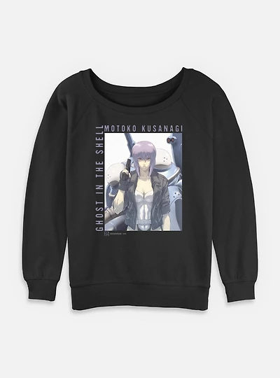 Ghost the Shell Motoko Kusanagi Womens Slouchy Sweatshirt