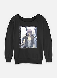 Ghost the Shell Motoko Kusanagi Womens Slouchy Sweatshirt