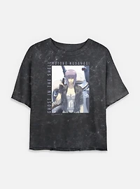 Ghost the Shell Motoko Kusanagi Mineral Wash Womens Crop T-Shirt