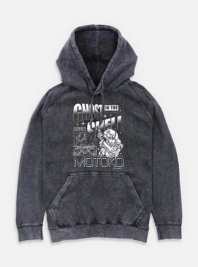 Ghost the Shell Grid Mineral Wash Hoodie