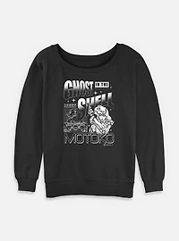 Ghost the Shell Grid Womens Slouchy Sweatshirt