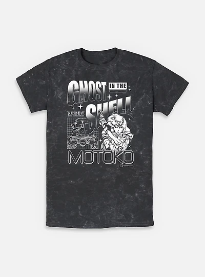 Ghost the Shell Grid Mineral Wash T-Shirt