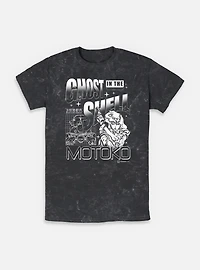 Ghost the Shell Grid Mineral Wash T-Shirt