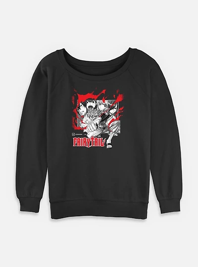 Fairy Tail Blaze Womens Slouchy Sweatshirt