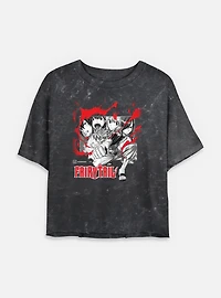 Fairy Tail Blaze Mineral Wash Womens Crop T-Shirt