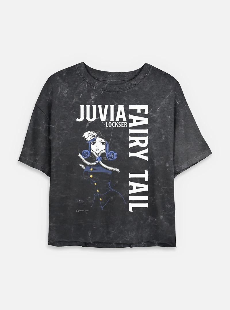 Fairy Tail Juvia Lockser Focus Mineral Wash Womens Crop T-Shirt