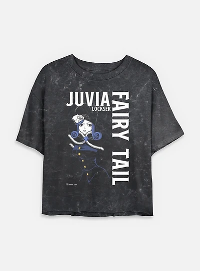 Fairy Tail Juvia Lockser Focus Mineral Wash Womens Crop T-Shirt