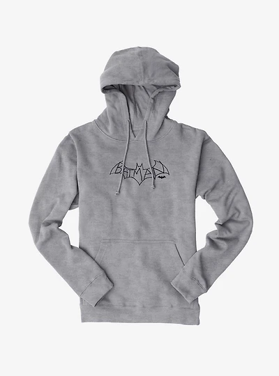 DC Comics Batman Logo Sketch Outline Hoodie