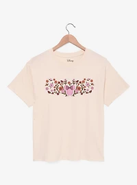 Disney Minnie Mouse Floral Embroidered Women's T-Shirt - BoxLunch Exclusive
