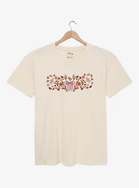 Disney Minnie Mouse Floral Embroidered Women's Plus T-Shirt - BoxLunch Exclusive