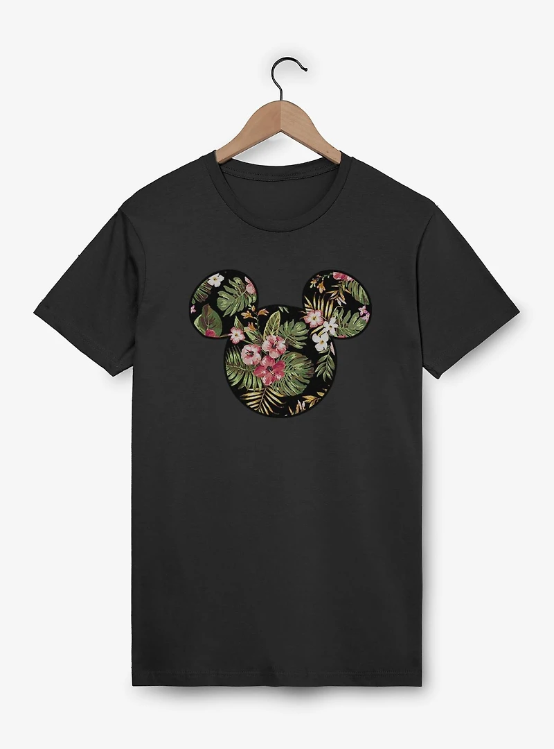 Disney Mickey Mouse Floral Head  T-Shirt