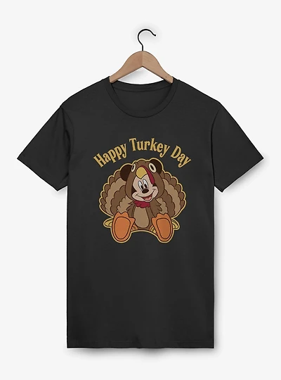 Disney Mickey Mouse Happy Turkey Day  T-Shirt