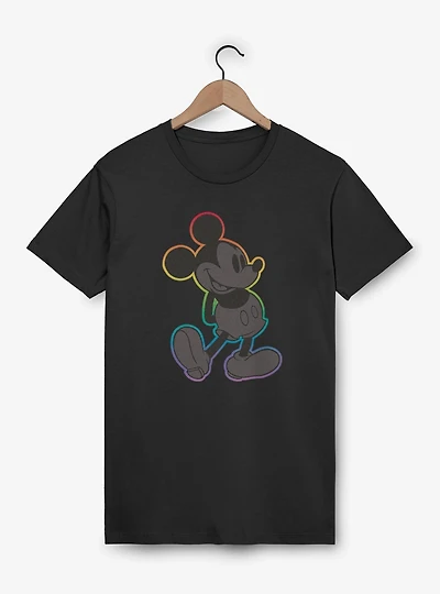 Disney Mickey Mouse Rainbow Outline T-Shirt