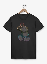 Disney Mickey Mouse Rainbow Outline T-Shirt