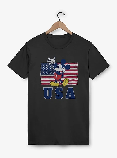 Disney Mickey Mouse USA Flag  T-Shirt