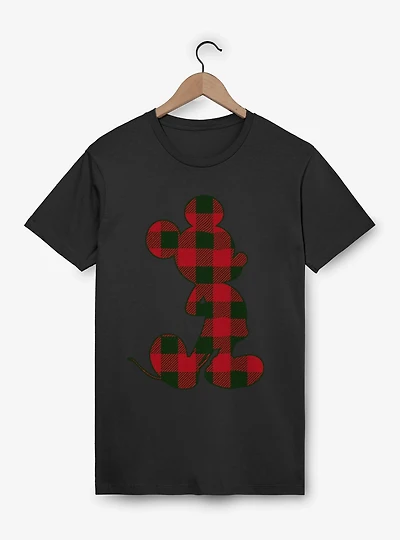 Disney Mickey Mouse Christmas Checkered T-Shirt