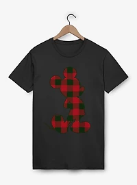 Disney Mickey Mouse Christmas Checkered T-Shirt