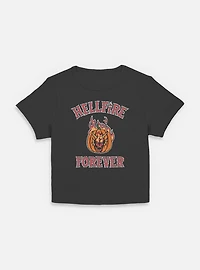 Stranger Things Hellfire Forever Pumpkin Womens Baby T-Shirt
