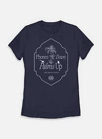 The White Lotus Phones Down Palms Up Womens T-Shirt