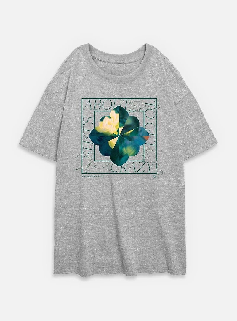 The White Lotus About To Get Crazy Womens Oversized T-Shirt